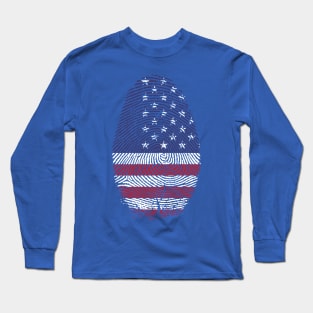 USA Finger Print Long Sleeve T-Shirt